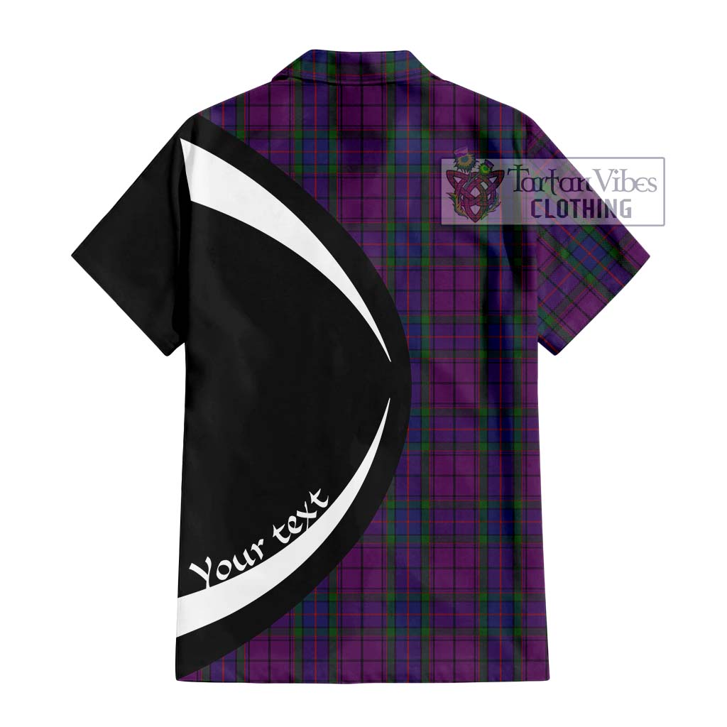 Wardlaw Tartan Short Sleeve Button Up with Family Crest Circle Style - Tartan Vibes Clothing