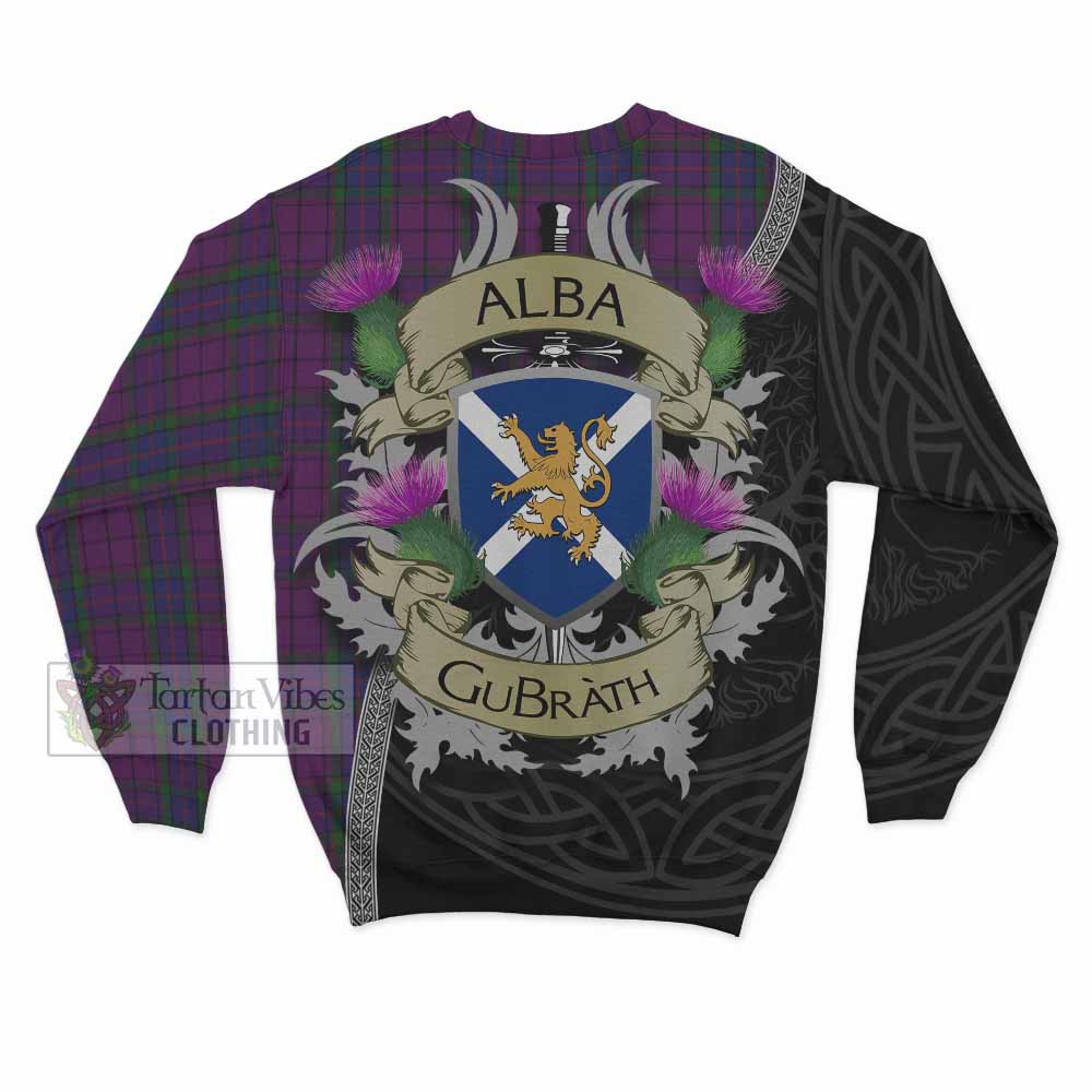 Tartan Vibes Clothing Wardlaw Tartan Family Crest Sweatshirt Lion Rampant Royal Thistle Shield Celtic Inspired