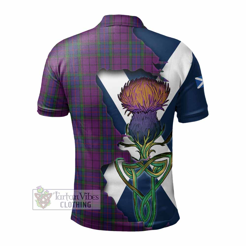 Tartan Vibes Clothing Wardlaw Tartan Family Crest Polo Shirt Scottish Thistle Celtic Inspired