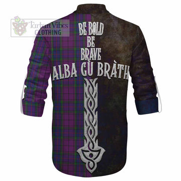 Wardlaw Tartan Family Crest Ghillie Kilt Shirt Alba Gu Brath Be Brave Lion Ancient Style
