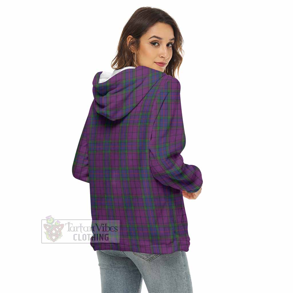 Tartan Vibes Clothing Wardlaw Tartan Women's Borg  Half Zip Fleece Hoodie