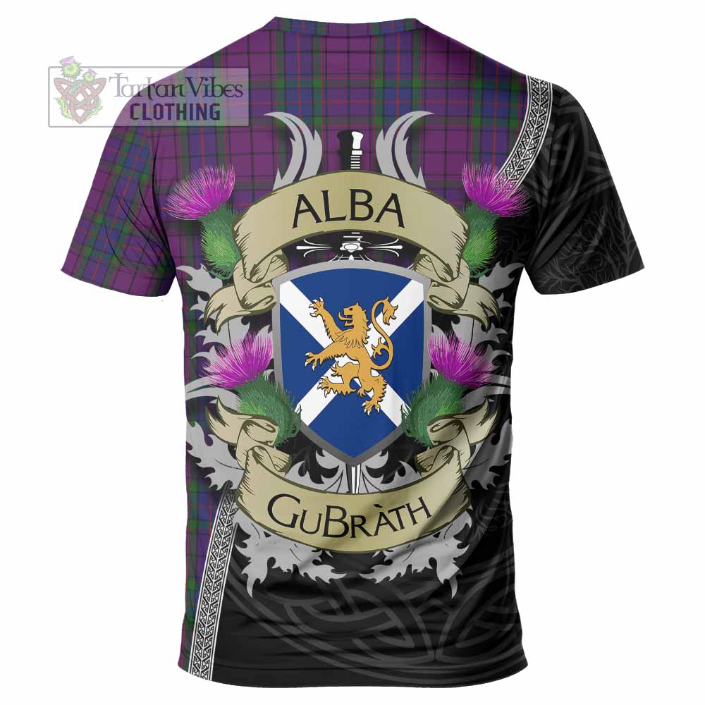 Tartan Vibes Clothing Wardlaw Tartan Family Crest T-Shirt Lion Rampant Royal Thistle Shield Celtic Inspired