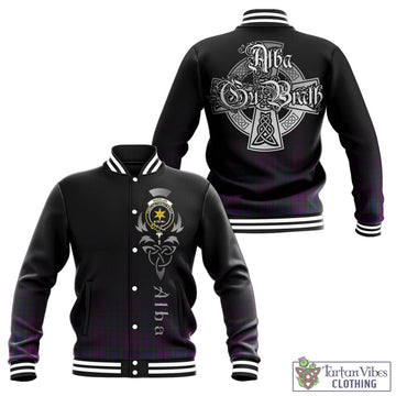 Tartan Vibes Clothing Wardlaw Tartan Baseball Jacket Featuring Alba Gu Brath Family Crest Celtic Inspired