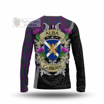 Tartan Vibes Clothing Wardlaw Tartan Family Crest Long Sleeve T-Shirt Lion Rampant Royal Thistle Shield Celtic Inspired