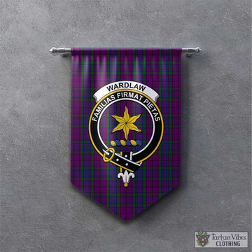 Wardlaw Tartan Gonfalon, Tartan Banner with Family Crest