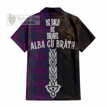 Wardlaw Tartan Family Crest Hawaiian Shirt Alba Gu Brath Be Brave Lion Ancient Style