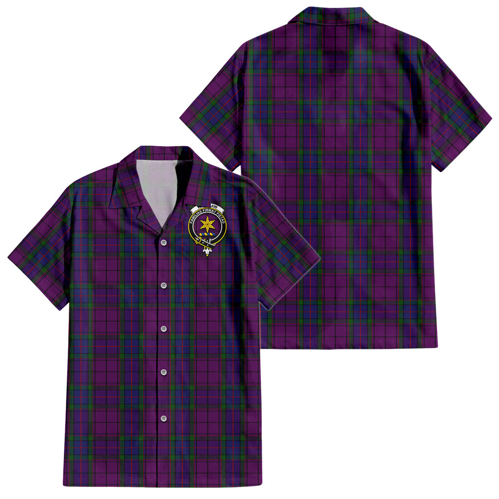 wardlaw-tartan-short-sleeve-button-down-shirt-with-family-crest