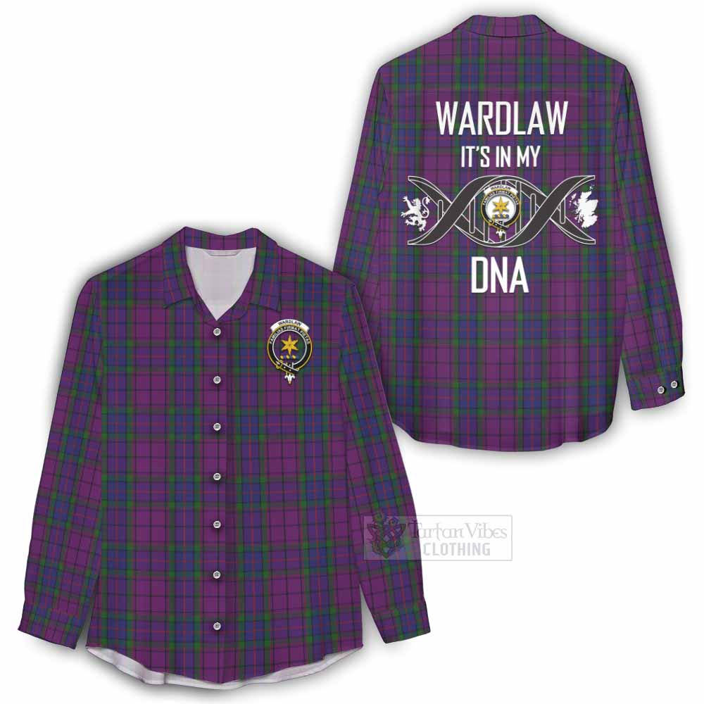 Tartan Vibes Clothing Wardlaw Tartan Women's Casual Shirt with Family Crest DNA In Me Style