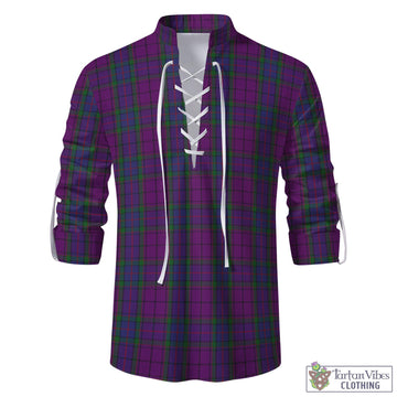 Tartan Vibes Clothing Wardlaw Tartan Men's Scottish Traditional Jacobite Ghillie Kilt Shirt