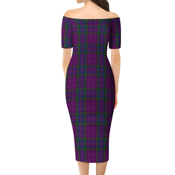 Wardlaw Tartan Off Shoulder Lady Dress - Tartanvibesclothing