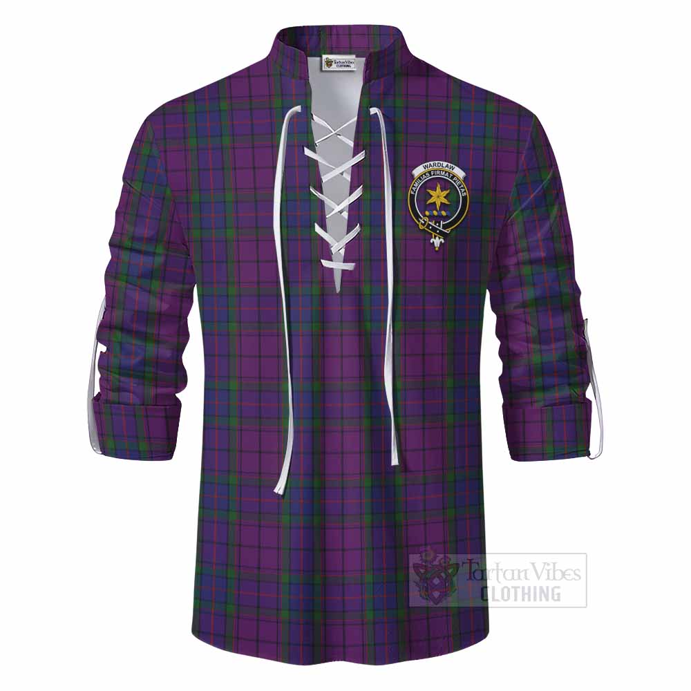 Tartan Vibes Clothing Wardlaw Tartan Ghillie Kilt Shirt with Family Crest DNA In Me Style