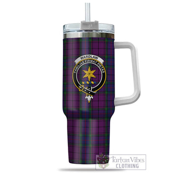 Tartan Vibes Clothing Wardlaw Tartan and Family Crest Tumbler with Handle