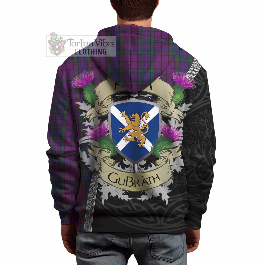 Tartan Vibes Clothing Wardlaw Tartan Family Crest Hoodie Lion Rampant Royal Thistle Shield Celtic Inspired