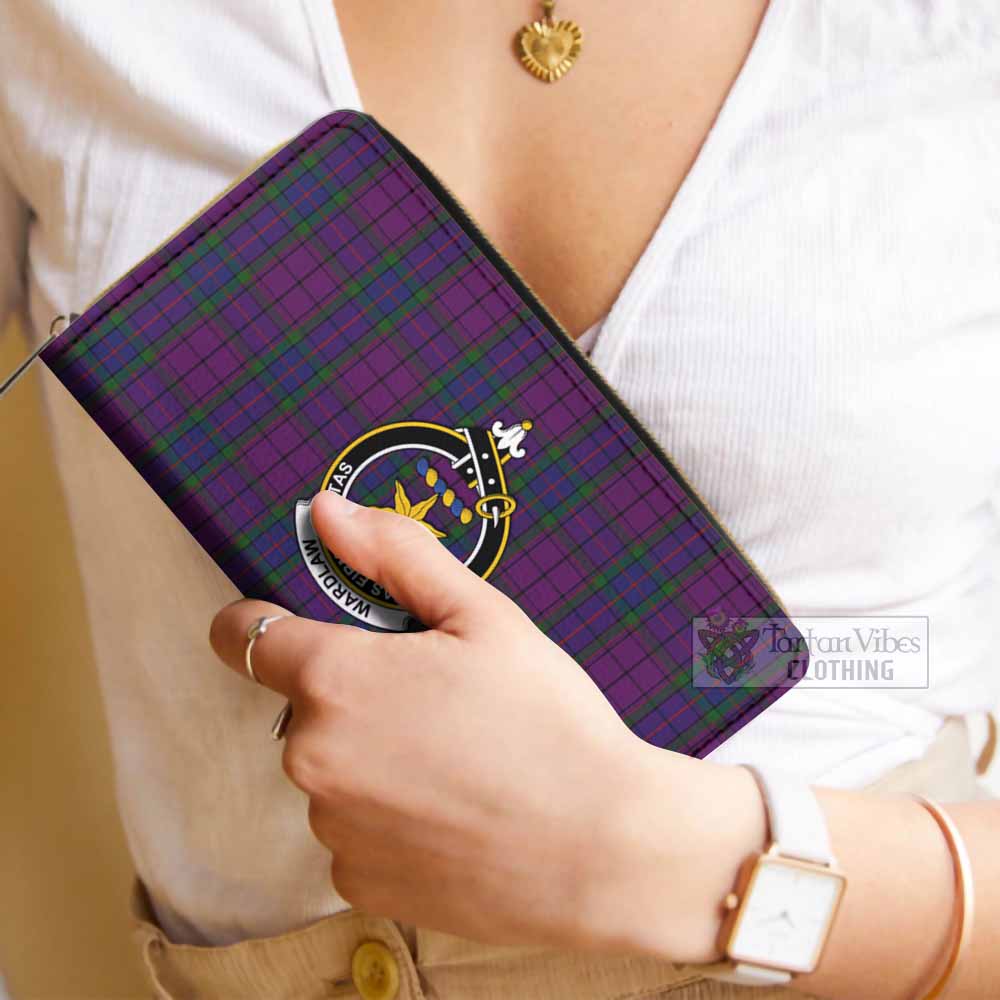 Tartan Vibes Clothing Wardlaw Tartan Women's Leather Wallet with Family Crest