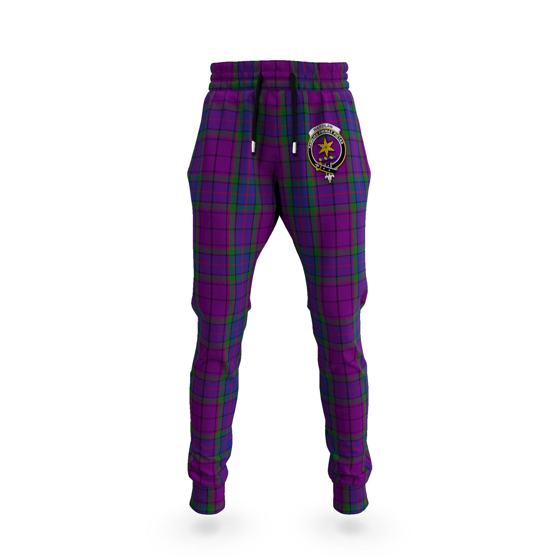 Wardlaw Tartan Joggers Pants with Family Crest 5XL - Tartan Vibes Clothing