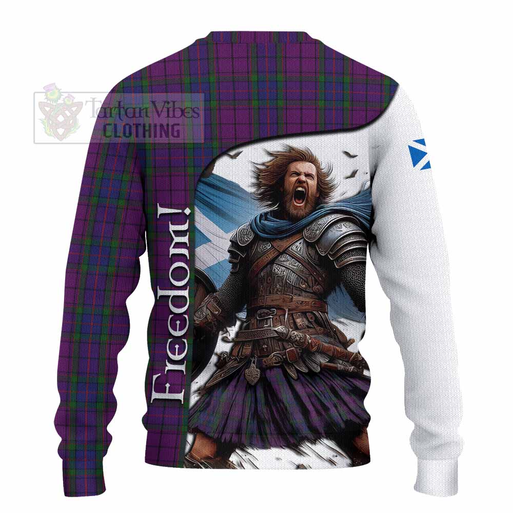 Tartan Vibes Clothing Wardlaw Crest Tartan Knitted Sweater Inspired by the Freedom of Scottish Warrior