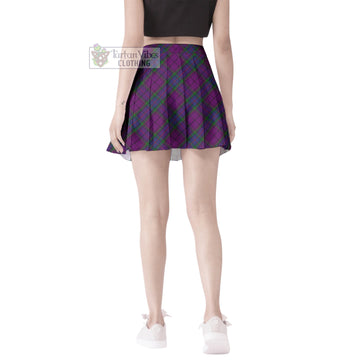 Wardlaw Tartan Women's Plated Mini Skirt Cross Style