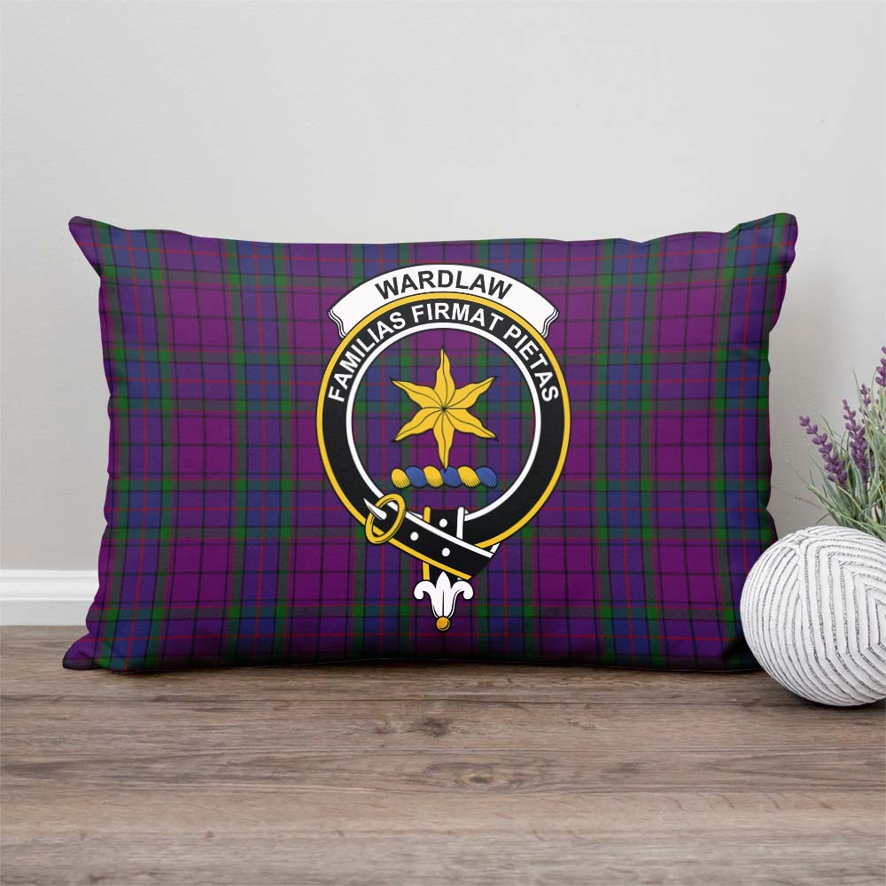 Wardlaw Tartan Pillow Cover with Family Crest Rectangle Pillow Cover - Tartanvibesclothing