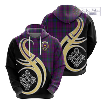 Wardlaw Tartan Hoodie with Family Crest and Celtic Symbol Style - Tartan Vibes Clothing