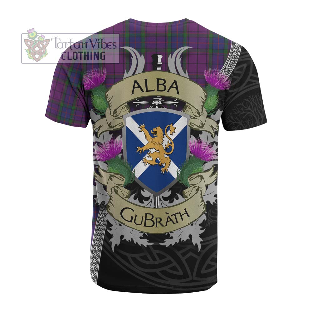 Tartan Vibes Clothing Wardlaw Tartan Family Crest Cotton T-shirt Lion Rampant Royal Thistle Shield Celtic Inspired