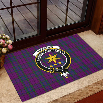 Wardlaw Tartan Rubber Doormat with Family Crest