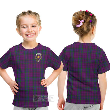 Wardlaw Tartan Kid T-Shirt with Family Crest - Tartanvibesclothing Shop