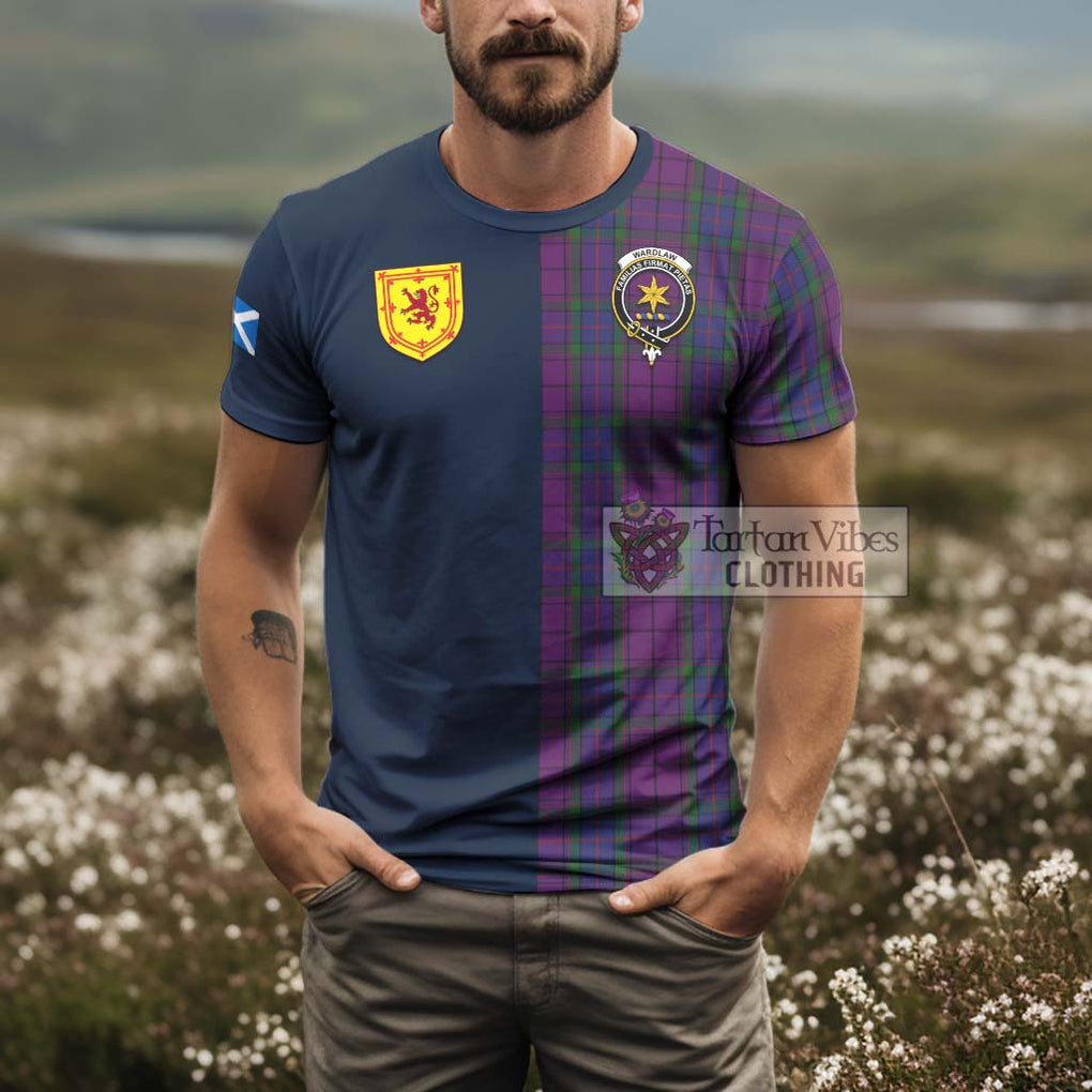 Wardlaw Tartan T-Shirt Alba with Scottish Lion Royal Arm Half Style - Tartan Vibes Clothing