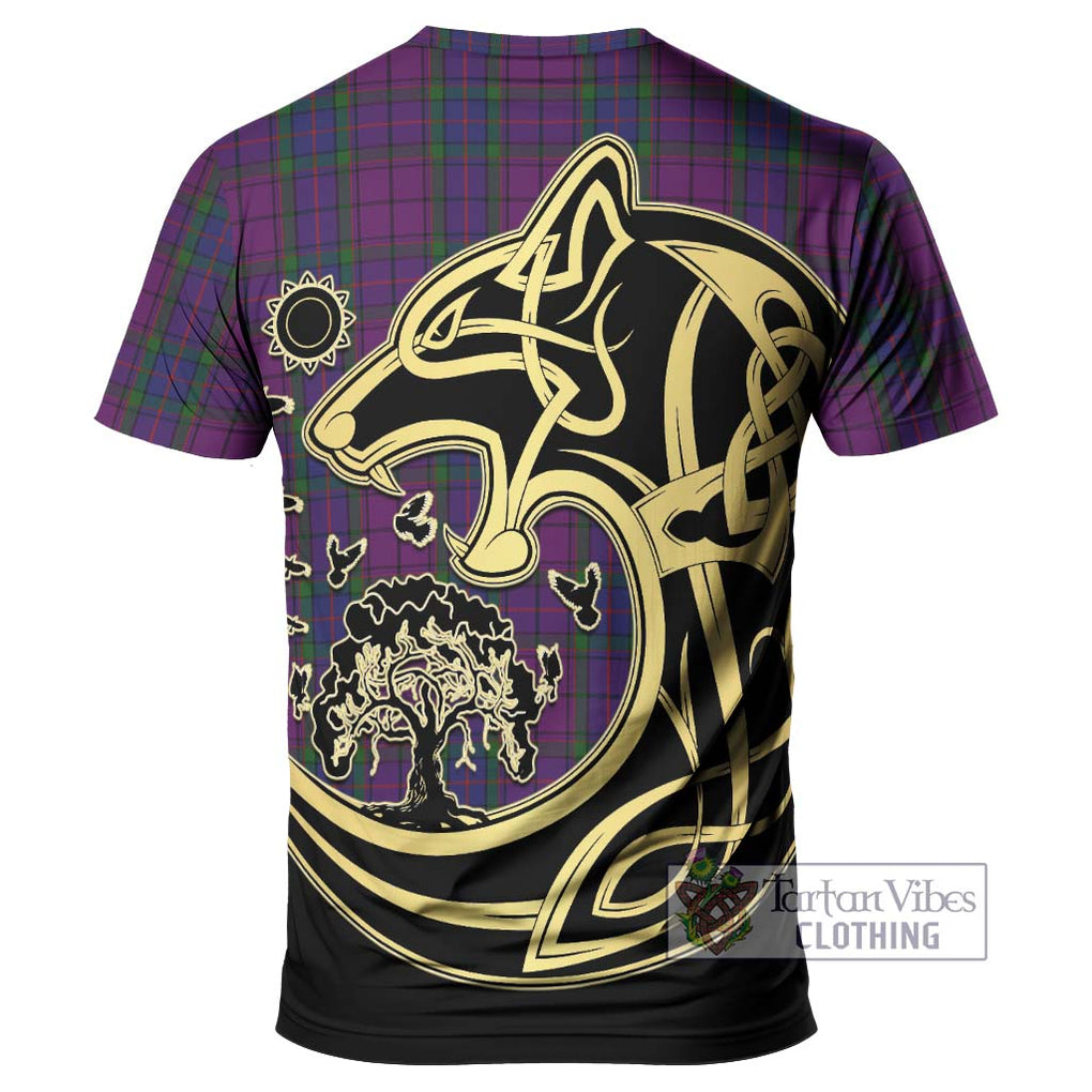 Wardlaw Tartan T-Shirt with Family Crest Celtic Wolf Style - Tartan Vibes Clothing