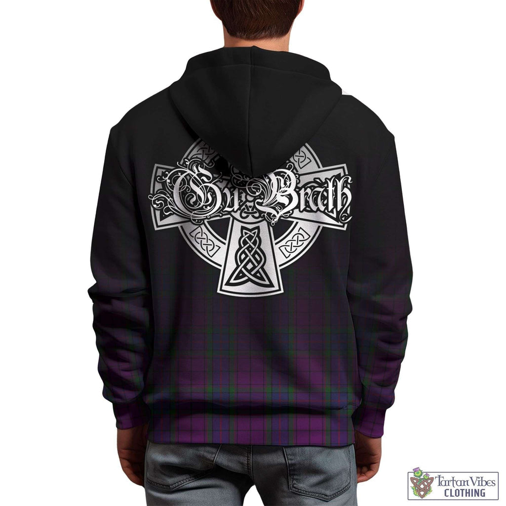 Tartan Vibes Clothing Wardlaw Tartan Hoodie Featuring Alba Gu Brath Family Crest Celtic Inspired