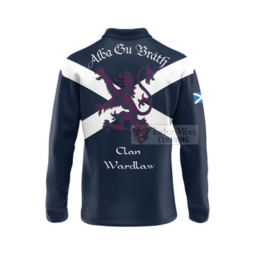 Wardlaw Tartan Lion Rampant Long Sleeve Polo Shirt Proudly Display Your Heritage with Alba Gu Brath and Clan Name