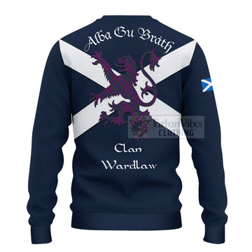 Tartan Vibes Clothing Wardlaw Tartan Lion Rampant Knitted Sweater – Proudly Display Your Heritage with Alba Gu Brath and Clan Name