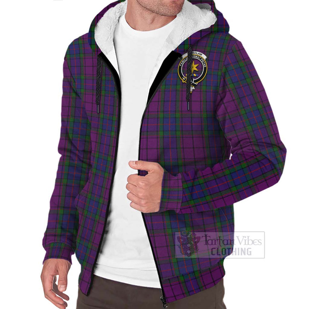 Tartan Vibes Clothing Wardlaw Tartan Sherpa Hoodie with Family Crest Celtic Skull Style
