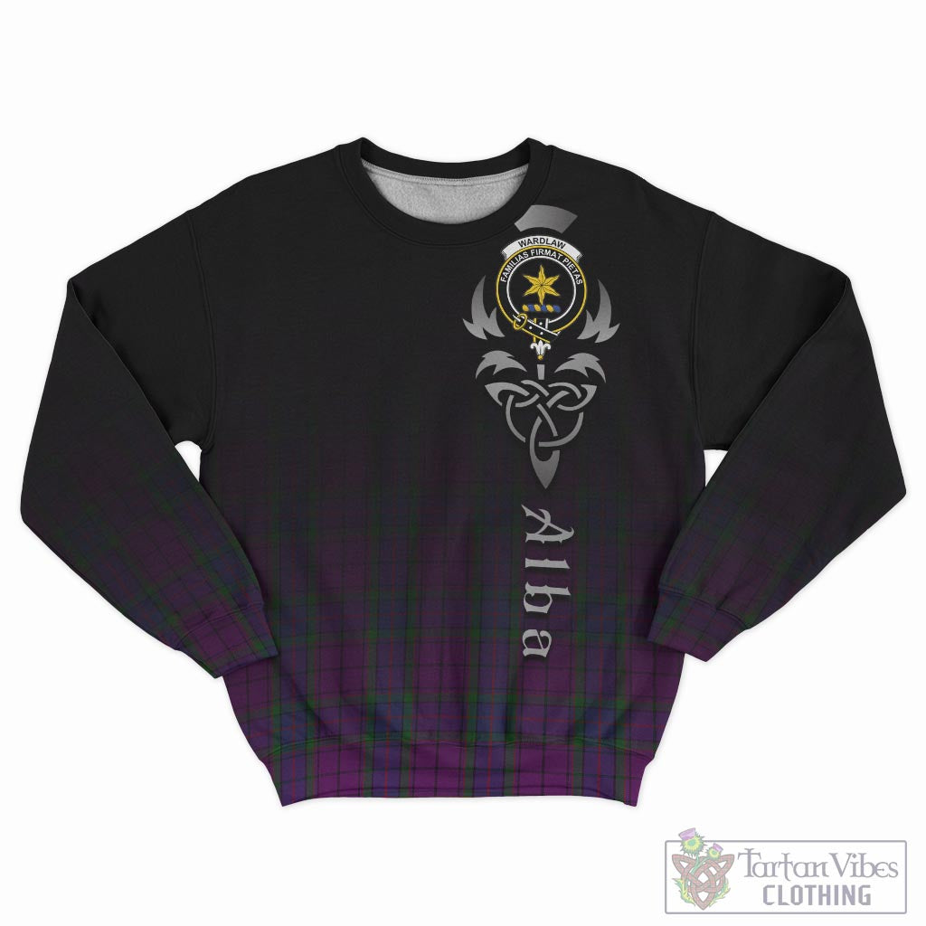 Tartan Vibes Clothing Wardlaw Tartan Sweatshirt Featuring Alba Gu Brath Family Crest Celtic Inspired