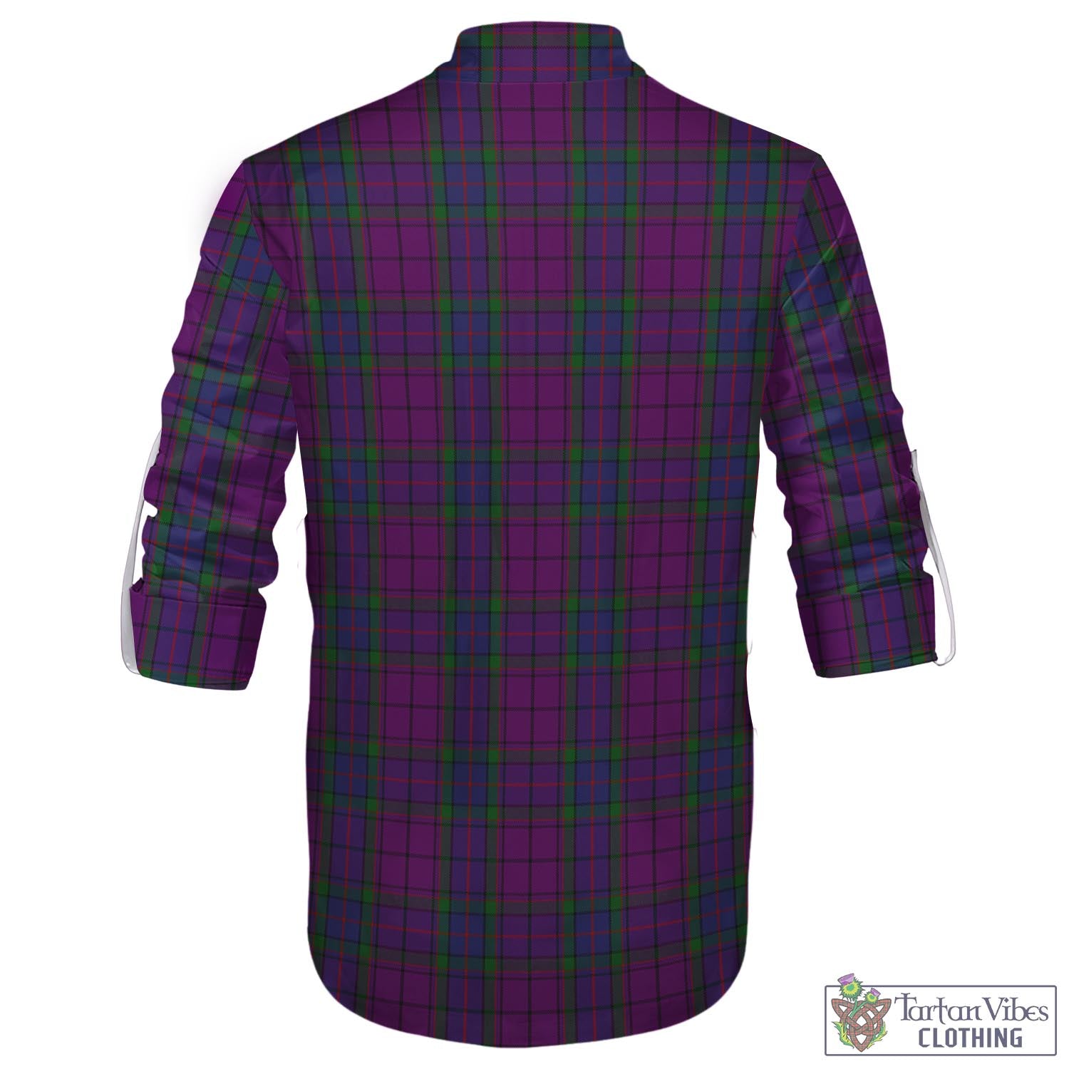 Tartan Vibes Clothing Wardlaw Tartan Men's Scottish Traditional Jacobite Ghillie Kilt Shirt