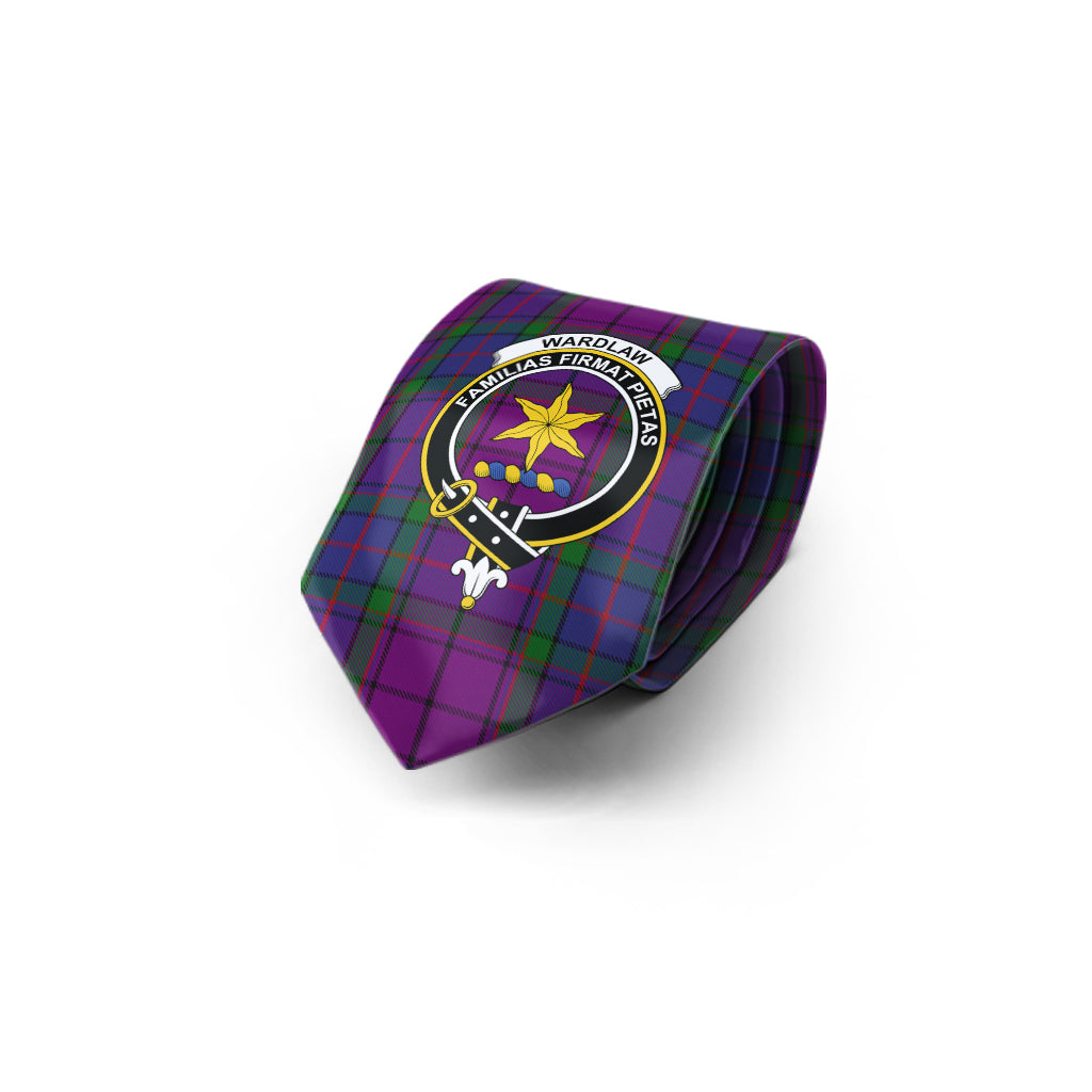 Wardlaw Tartan Classic Necktie with Family Crest - Tartan Vibes Clothing