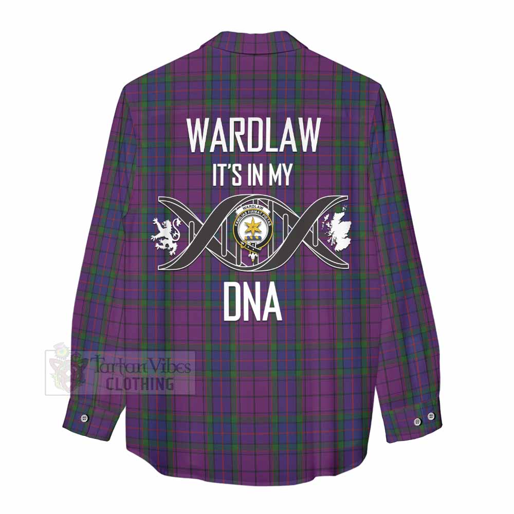 Tartan Vibes Clothing Wardlaw Tartan Women's Casual Shirt with Family Crest DNA In Me Style