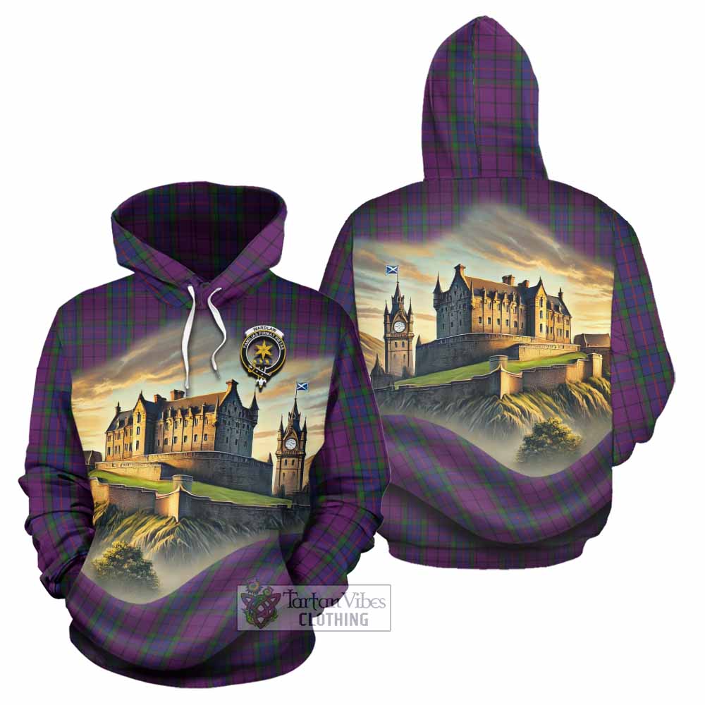 Tartan Vibes Clothing Wardlaw Tartan Family Crest Hoodie with Scottish Ancient Castle Style