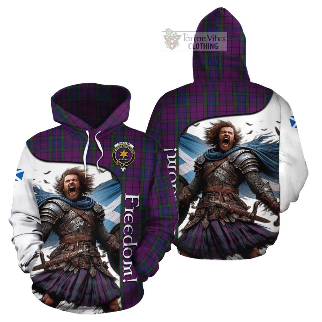Tartan Vibes Clothing Wardlaw Crest Tartan Cotton Hoodie Inspired by the Freedom of Scottish Warrior