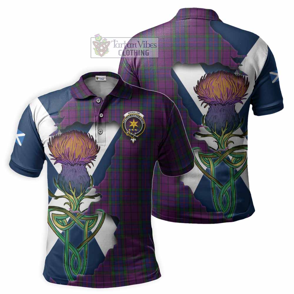 Tartan Vibes Clothing Wardlaw Tartan Family Crest Polo Shirt Scottish Thistle Celtic Inspired