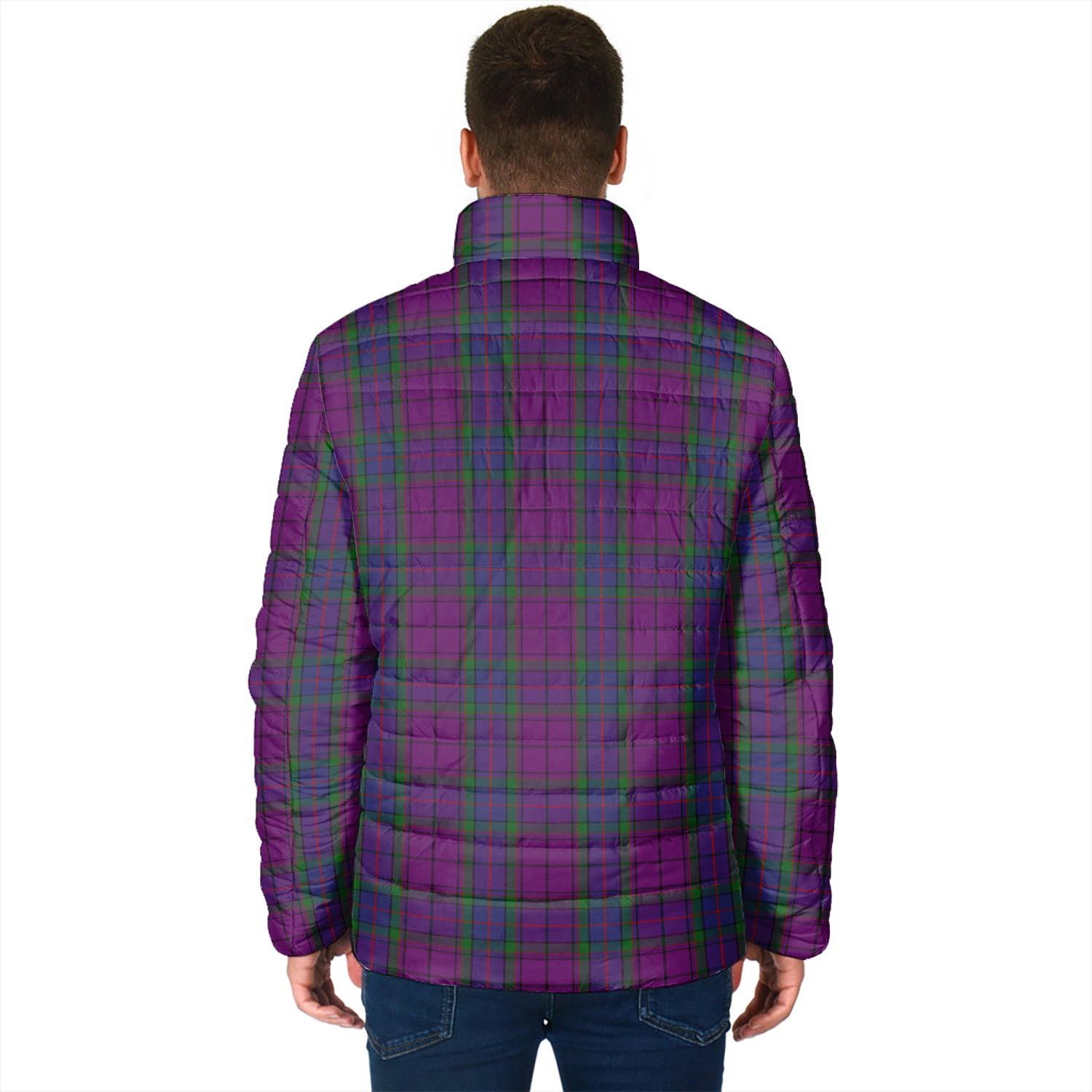 Wardlaw Tartan Padded Jacket with Family Crest - Tartan Vibes Clothing