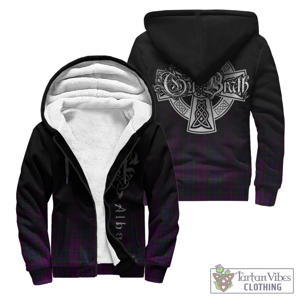 Tartan Vibes Clothing Wardlaw Tartan Sherpa Hoodie Featuring Alba Gu Brath Family Crest Celtic Inspired