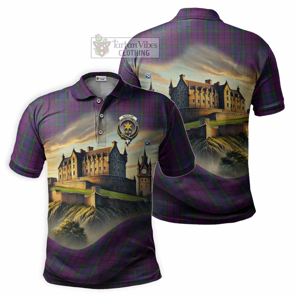 Tartan Vibes Clothing Wardlaw Tartan Family Crest Polo Shirt with Scottish Ancient Castle Stype