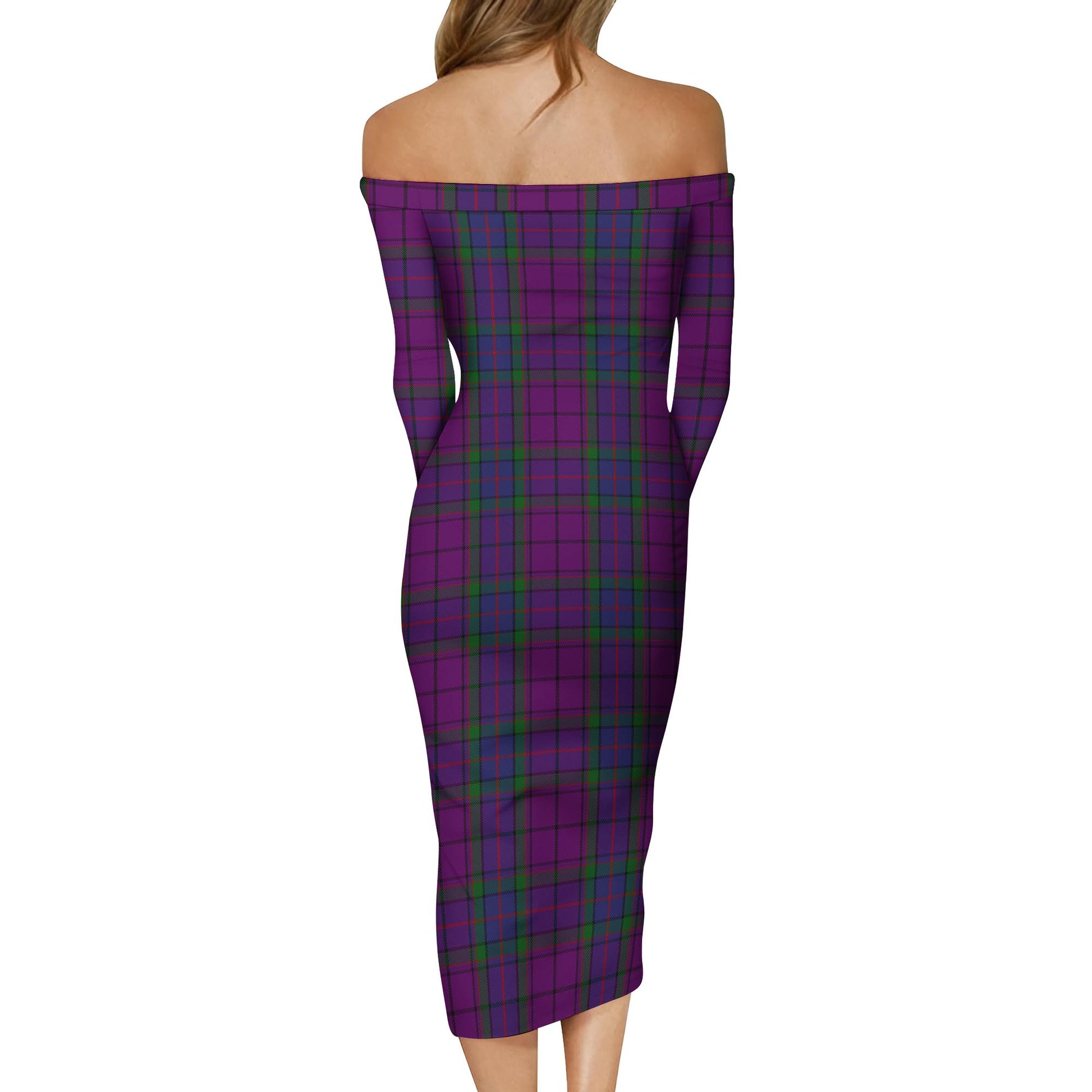 Wardlaw Tartan Off Shoulder Lady Dress - Tartanvibesclothing