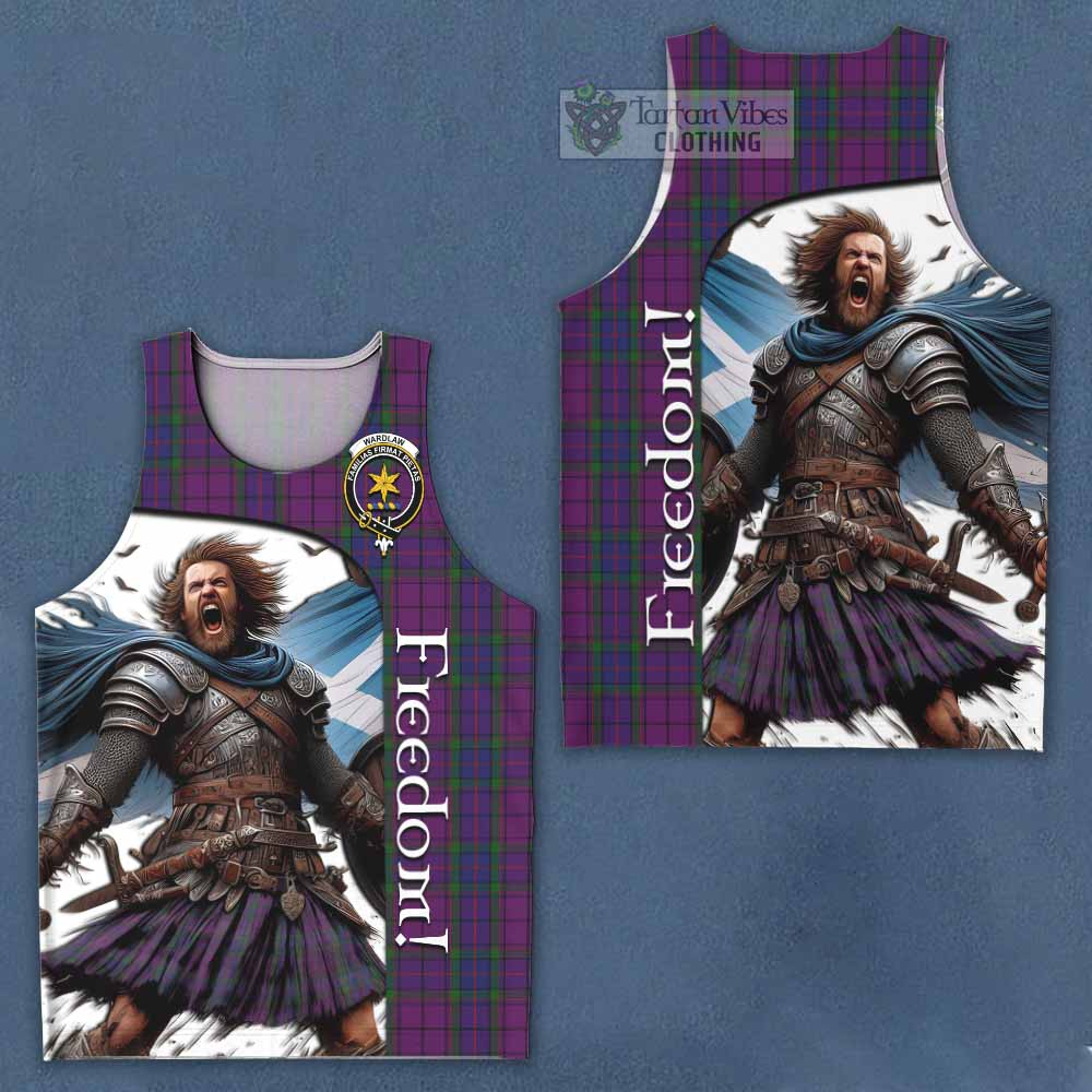 Tartan Vibes Clothing Wardlaw Crest Tartan Men's Tank Top Inspired by the Freedom of Scottish Warrior