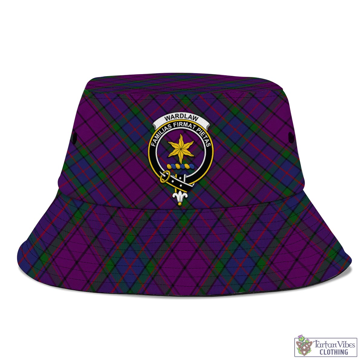 Tartan Vibes Clothing Wardlaw Tartan Bucket Hat with Family Crest
