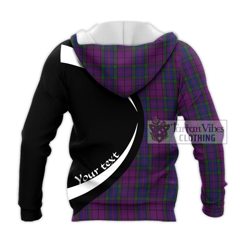 Wardlaw Tartan Knitted Hoodie with Family Crest Circle Style - Tartan Vibes Clothing