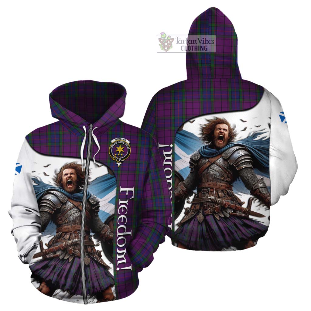 Tartan Vibes Clothing Wardlaw Crest Tartan Cotton Hoodie Inspired by the Freedom of Scottish Warrior