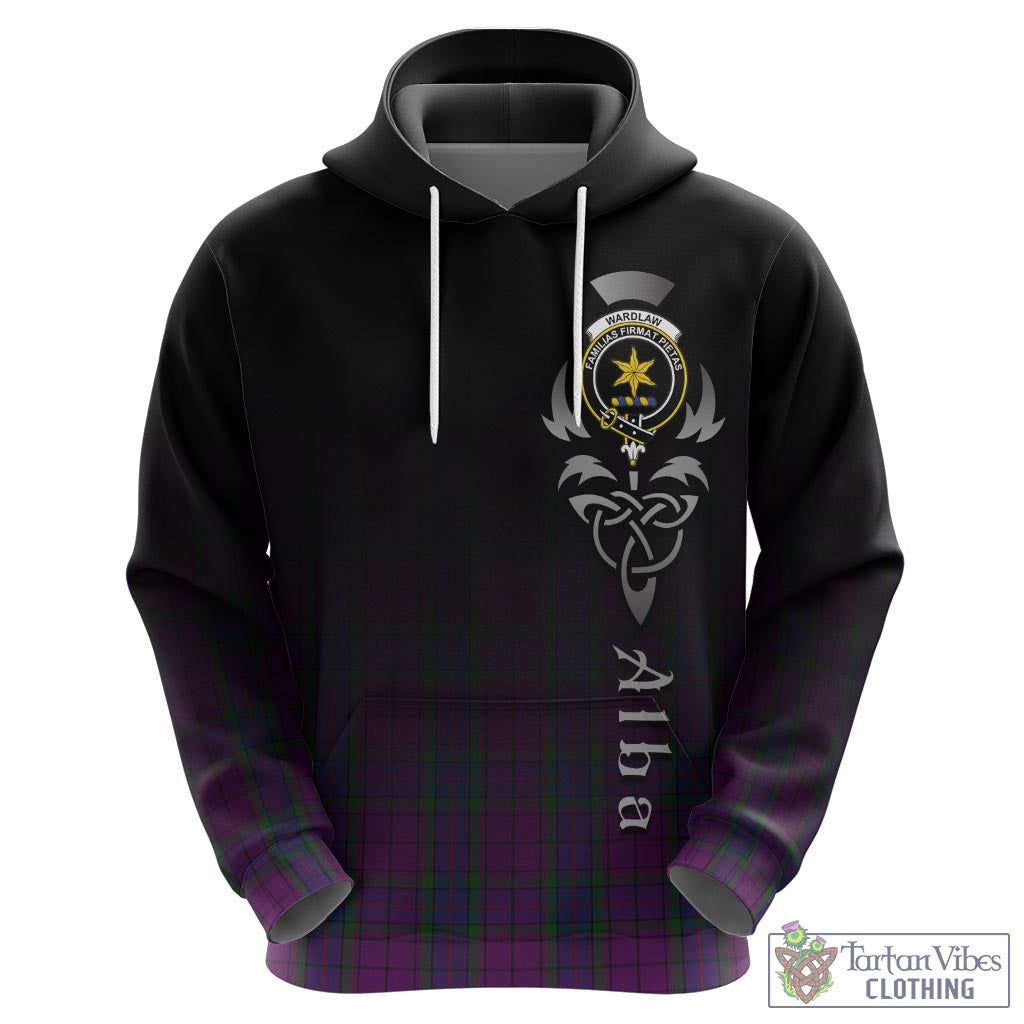 Tartan Vibes Clothing Wardlaw Tartan Hoodie Featuring Alba Gu Brath Family Crest Celtic Inspired
