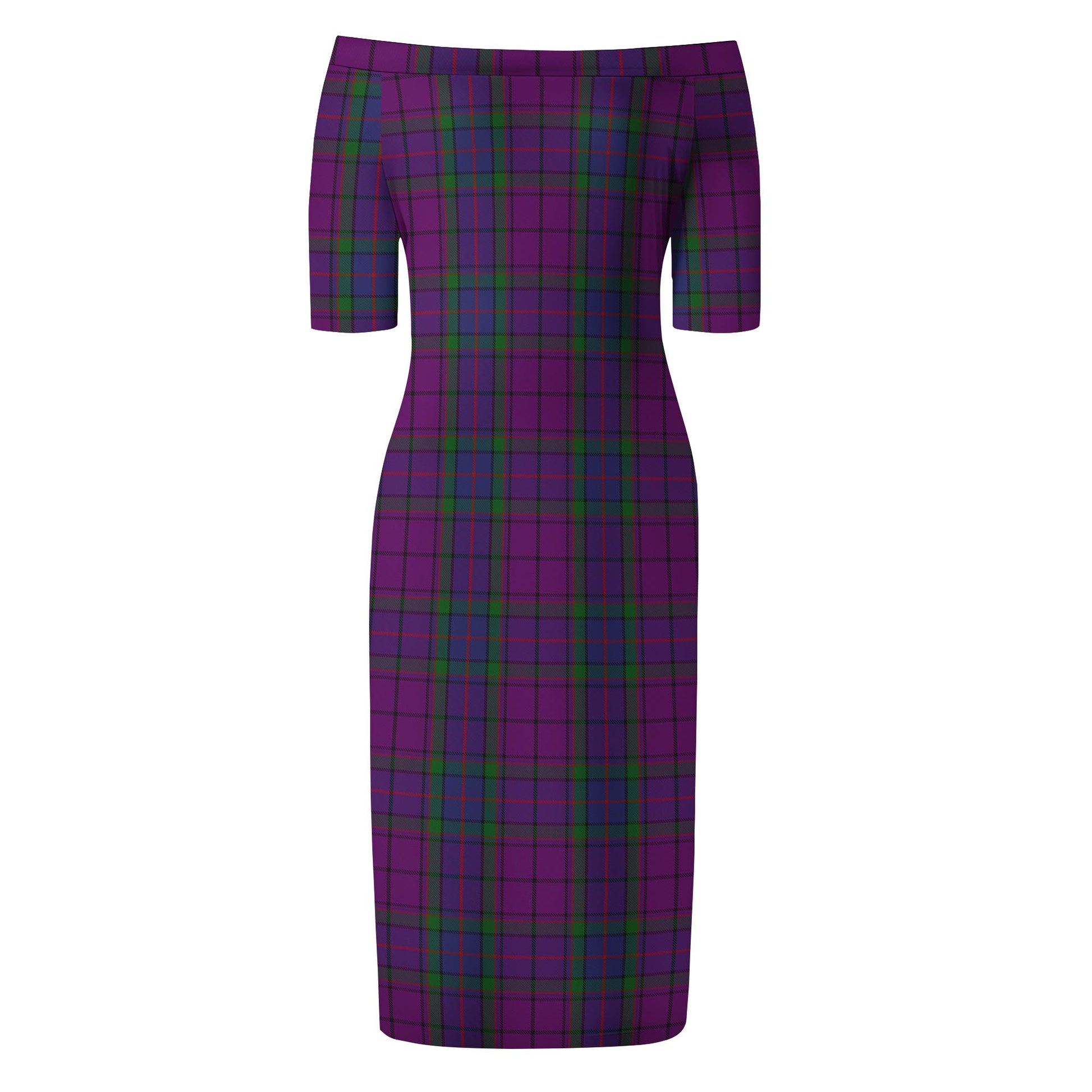 Wardlaw Tartan Off Shoulder Lady Dress - Tartanvibesclothing