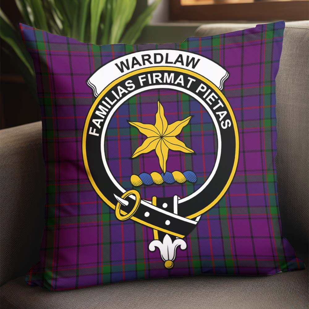 Wardlaw Tartan Pillow Cover with Family Crest - Tartanvibesclothing